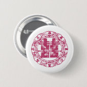 Magenta Shuan Xi Ronde Button 5,7 Cm (Voorkant /achterkant)