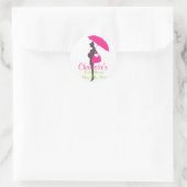 Magenta Silhouette Baby shower Stickers (Tas)