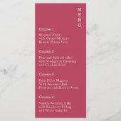 Magenta Simple Modern Wedding Menu (Voorkant)