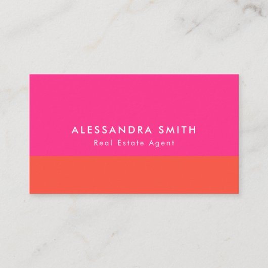 Magenta Sinaasappel Visitekaartje (Voorkant)