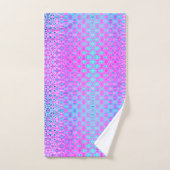Magenta, Sky Blue en Navy Geometric Bad Handdoek (Handdoek)