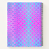 Magenta, Sky Blue en Navy Geometric Notitieboek (Achterkant)