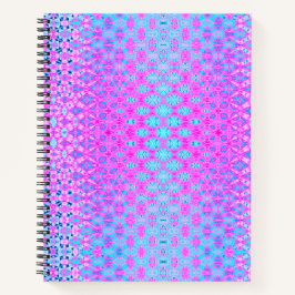 Magenta, Sky Blue en Navy Geometric Notitieboek