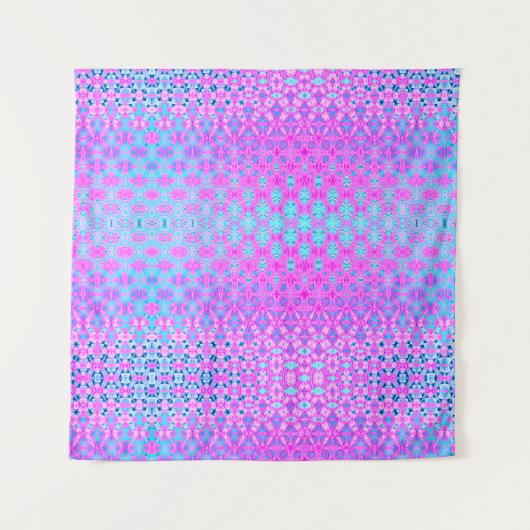 Magenta, Sky Blue en Navy Geometric Wandkleed (Voorkant (horizontaal))