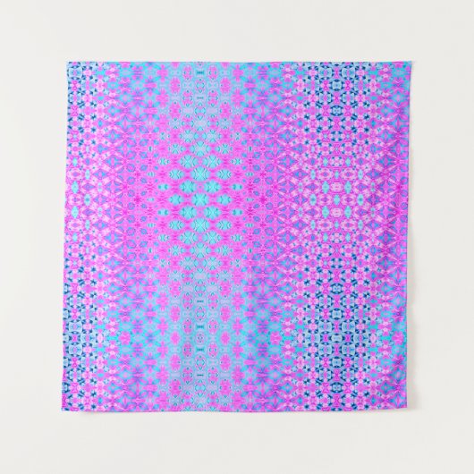 Magenta, Sky Blue en Navy Geometric Wandkleed (Voorkant)