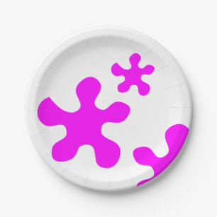 Magenta slijm slijm witpapier borden papieren bordje