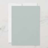 Magenta Smaragdgroene Bladrijke Bruiloft Kaart (Achterkant)