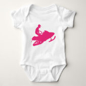 Magenta-Snowmobiler Romper (Voorkant)