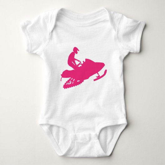 Magenta-Snowmobiler Romper (Voorkant)