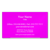 Magenta Solid Color Visitekaartje Magneet (Voorkant)