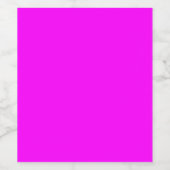 Magenta Solid Color Wijn Etiket (Enkel label)