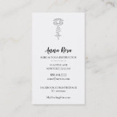 *~* Magenta Sparkles Lotus Reiki Healing Energy Visitekaartje (Achterkant)