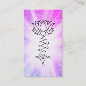 *~* Magenta Sparkles Lotus Reiki Healing Energy Visitekaartje (Voorkant)