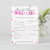 Magenta-spel met vrijgezellenfeest Wasting en advi Kaart (Staand voorkant)