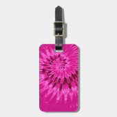 Magenta Spiraal Tie Dye Bagage Label (Voorkant verticaal)