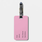 Magenta Spiraal Tie Dye Bagage Label (Achterkant verticaal)