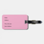 Magenta Spiraal Tie Dye Bagage Label (Achterkant horizontaal)