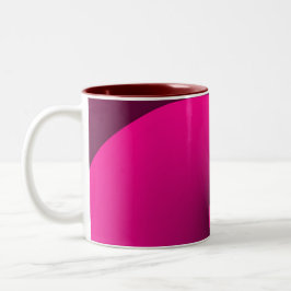 Magenta Spiral Monogram Modern Trendy Chic Tweekleurige Koffiemok