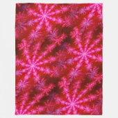 Magenta Starburst Mandelbrot Psychedelic Fractal Fleece Deken (Voorkant)