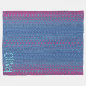 Magenta-ster metamorf fleece deken (Voorkant (Horizontaal))