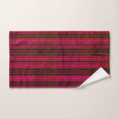 Magenta streep badhanddoek set bad handdoek (Handdoek)