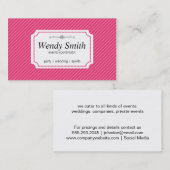 Magenta Strepen Visitekaartje (Voorkant / Achterkant)