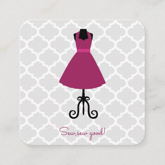 Magenta  stress en veranderingen vierkante visitekaartje (Achterkant)