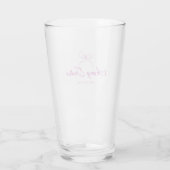 magenta striknaam monogram krabbelillustratie glas (Achterkant)