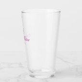 magenta striknaam monogram krabbelillustratie glas (Links)