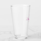 magenta striknaam monogram krabbelillustratie glas (Rechts)