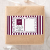 Magenta Stripes & Curly Lijst & Logo Etiket (Insitu)