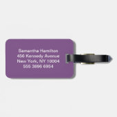 Magenta Stripes | Gele rode tinten Gepersonaliseer Bagagelabel (Achterkant horizontaal)