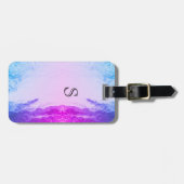 Magenta Swirl Monogram Bagagelabels (Voorkant horizontaal)