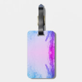 Magenta Swirl Monogram Bagagelabels (Achterkant verticaal)