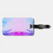 Magenta Swirl Monogram Bagagelabels (Achterkant horizontaal)