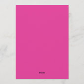 Magenta Teal Watercolor Bloemige Bruiloft Kaart (Achterkant)