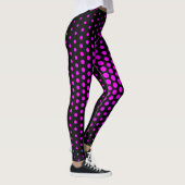 Magenta Techno Dot Pattern Leggings (Rechts)