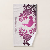 Magenta Thanksgiving Turkije Bloemen Handdoek (Handdoek)