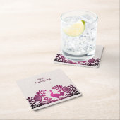 Magenta Thanksgiving Turkije Bloemenpapier Onderze Kartonnen Onderzetters (Insitu)