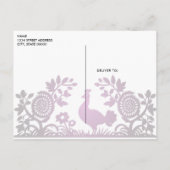 Magenta Thanksgiving Turkije Floral Briefkaart (Achterkant)