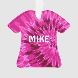 Magenta Tie Dye T-shirt Ornament