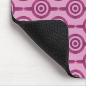 Magenta Trendy Circles Mousepad Muismat (Hoek)