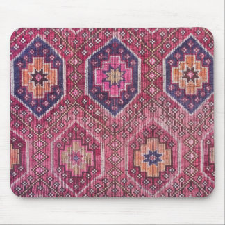 Magenta Tribal Geometric Rug Muismat