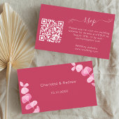 Magenta trouwreactie website QR code RSVP Informatiekaartje