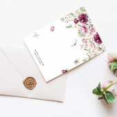 Magenta Tuin Bloemen Monogram Papier Papier