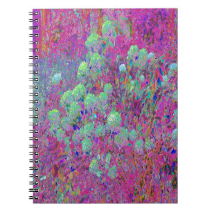 Magenta Tuin met Aqua Hortensia Bloemen Notitieboek