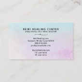 *~* Magenta Turquoise Mint Black Glitter REIKI Visitekaartje (Achterkant)
