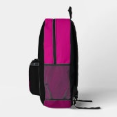 Magenta Type Schrijfmachine Magenta Bedrukte Rugzak (Rechts)