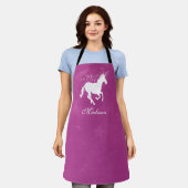 Magenta Unicorn - Aangepast Schort (Gedragen)