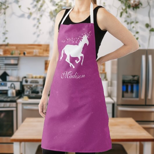 Magenta Unicorn - Aangepast Schort